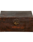 Chinese Qing Dynasty Camphor Blanket Chest with Distressed Patina and Brass Lock-1. Asian & Chinese Furniture, Art, Antiques, Vintage Home Décor for sale at FEA Home