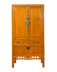 Chinese Ming Dynasty Style Elm Cabinet with Doors, Drawers and Removable Panel-1. Asian & Chinese Furniture, Art, Antiques, Vintage Home Décor for sale at FEA Home