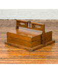 Antique Chinese Wooden Carrying Lunch Box with Pierced Handle-14. Asian & Chinese Furniture, Art, Antiques, Vintage Home Décor for sale at FEA Home