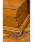 Antique Chinese Wooden Carrying Lunch Box with Pierced Handle-11. Asian & Chinese Furniture, Art, Antiques, Vintage Home Décor for sale at FEA Home