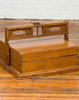 Antique Chinese Wooden Carrying Lunch Box with Pierced Handle-2. Asian & Chinese Furniture, Art, Antiques, Vintage Home Décor for sale at FEA Home