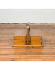 Antique Chinese Wooden Carrying Lunch Box with Pierced Handle-13. Asian & Chinese Furniture, Art, Antiques, Vintage Home Décor for sale at FEA Home
