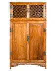 Chinese Qing Dynasty 19th Century Kitchen Cabinet with Quatrefoil Style Fretwork-1. Asian & Chinese Furniture, Art, Antiques, Vintage Home Décor for sale at FEA Home