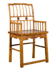 Chinese Qing Dynasty Elmwood Armchair - Hand-Carved Apron-1. Asian & Chinese Furniture, Art, Antiques, Vintage Home Décor for sale at FEA Home