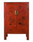 Chinese Qing Dynasty Shanxi Wedding Cabinet with Original Red Lacquer-1. Asian & Chinese Furniture, Art, Antiques, Vintage Home Décor for sale at FEA Home
