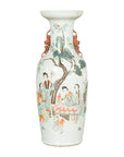 Chinese Qing Porcelain Vase with Hand-Painted Figures and Calligraphy Motifs-1. Asian & Chinese Furniture, Art, Antiques, Vintage Home Décor for sale at FEA Home