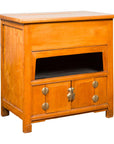 Chinese Vintage Natural Elmwood Console Cabinet with Removable Top and Doors-1. Asian & Chinese Furniture, Art, Antiques, Vintage Home Décor for sale at FEA Home