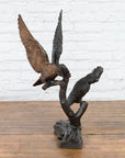Bronze Parrots in a Tree Lost Wax Cast Sculpture with Dark and Bronze Patina-2. Asian & Chinese Furniture, Art, Antiques, Vintage Home Décor for sale at FEA Home