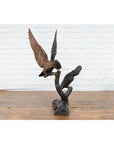 Bronze Parrots in a Tree Lost Wax Cast Sculpture with Dark and Bronze Patina-7. Asian & Chinese Furniture, Art, Antiques, Vintage Home Décor for sale at FEA Home