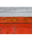 Chinese Qing Dynasty 19th Century Chinoiserie Cabinet with Original Red Lacquer-16. Asian & Chinese Furniture, Art, Antiques, Vintage Home Décor for sale at FEA Home