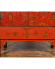 Chinese Qing Dynasty 19th Century Chinoiserie Cabinet with Original Red Lacquer-17. Asian & Chinese Furniture, Art, Antiques, Vintage Home Décor for sale at FEA Home