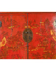 Chinese Qing Dynasty 19th Century Chinoiserie Cabinet with Original Red Lacquer-8. Asian & Chinese Furniture, Art, Antiques, Vintage Home Décor for sale at FEA Home
