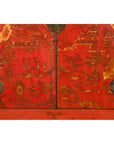 Chinese Qing Dynasty 19th Century Chinoiserie Cabinet with Original Red Lacquer-9. Asian & Chinese Furniture, Art, Antiques, Vintage Home Décor for sale at FEA Home