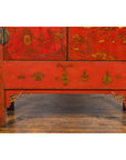 Chinese Qing Dynasty 19th Century Chinoiserie Cabinet with Original Red Lacquer-10. Asian & Chinese Furniture, Art, Antiques, Vintage Home Décor for sale at FEA Home