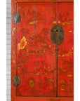 Chinese Qing Dynasty 19th Century Chinoiserie Cabinet with Original Red Lacquer-11. Asian & Chinese Furniture, Art, Antiques, Vintage Home Décor for sale at FEA Home