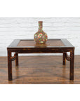 Chinese Ming Dynasty Style Wooden Coffee Table with Hand-Woven Rattan Top-2. Asian & Chinese Furniture, Art, Antiques, Vintage Home Décor for sale at FEA Home