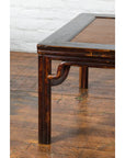 Chinese Ming Dynasty Style Wooden Coffee Table with Hand-Woven Rattan Top-6. Asian & Chinese Furniture, Art, Antiques, Vintage Home Décor for sale at FEA Home