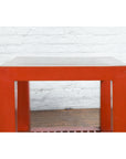 Pair of Chinese Red Lacquered Cube Side Tables with Ming Dynasty Marble Tops-6. Asian & Chinese Furniture, Art, Antiques, Vintage Home Décor for sale at FEA Home