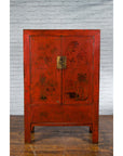 Chinese Qing Dynasty Shanxi Wedding Cabinet with Original Red Lacquer-9. Asian & Chinese Furniture, Art, Antiques, Vintage Home Décor for sale at FEA Home