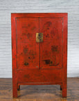 Chinese Qing Dynasty Shanxi Wedding Cabinet with Original Red Lacquer-10. Asian & Chinese Furniture, Art, Antiques, Vintage Home Décor for sale at FEA Home