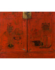 Chinese Qing Dynasty Shanxi Wedding Cabinet with Original Red Lacquer-13. Asian & Chinese Furniture, Art, Antiques, Vintage Home Décor for sale at FEA Home