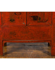 Chinese Qing Dynasty Shanxi Wedding Cabinet with Original Red Lacquer-14. Asian & Chinese Furniture, Art, Antiques, Vintage Home Décor for sale at FEA Home