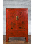 Chinese Qing Dynasty Shanxi Wedding Cabinet with Original Red Lacquer-4. Asian & Chinese Furniture, Art, Antiques, Vintage Home Décor for sale at FEA Home