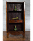 Chinese 19th Century Qing Dynasty Cabinet with Brown Finish and Carved Apron-5. Asian & Chinese Furniture, Art, Antiques, Vintage Home Décor for sale at FEA Home