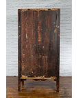 Chinese 19th Century Qing Dynasty Cabinet with Brown Finish and Carved Apron-13. Asian & Chinese Furniture, Art, Antiques, Vintage Home Décor for sale at FEA Home