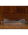 Chinese 19th Century Qing Dynasty Cabinet with Brown Finish and Carved Apron-8. Asian & Chinese Furniture, Art, Antiques, Vintage Home Décor for sale at FEA Home