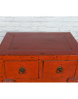 19th Century Qing Dynasty Red Lacquer Small Cabinet with Doors and Drawers-10. Asian & Chinese Furniture, Art, Antiques, Vintage Home Décor for sale at FEA Home