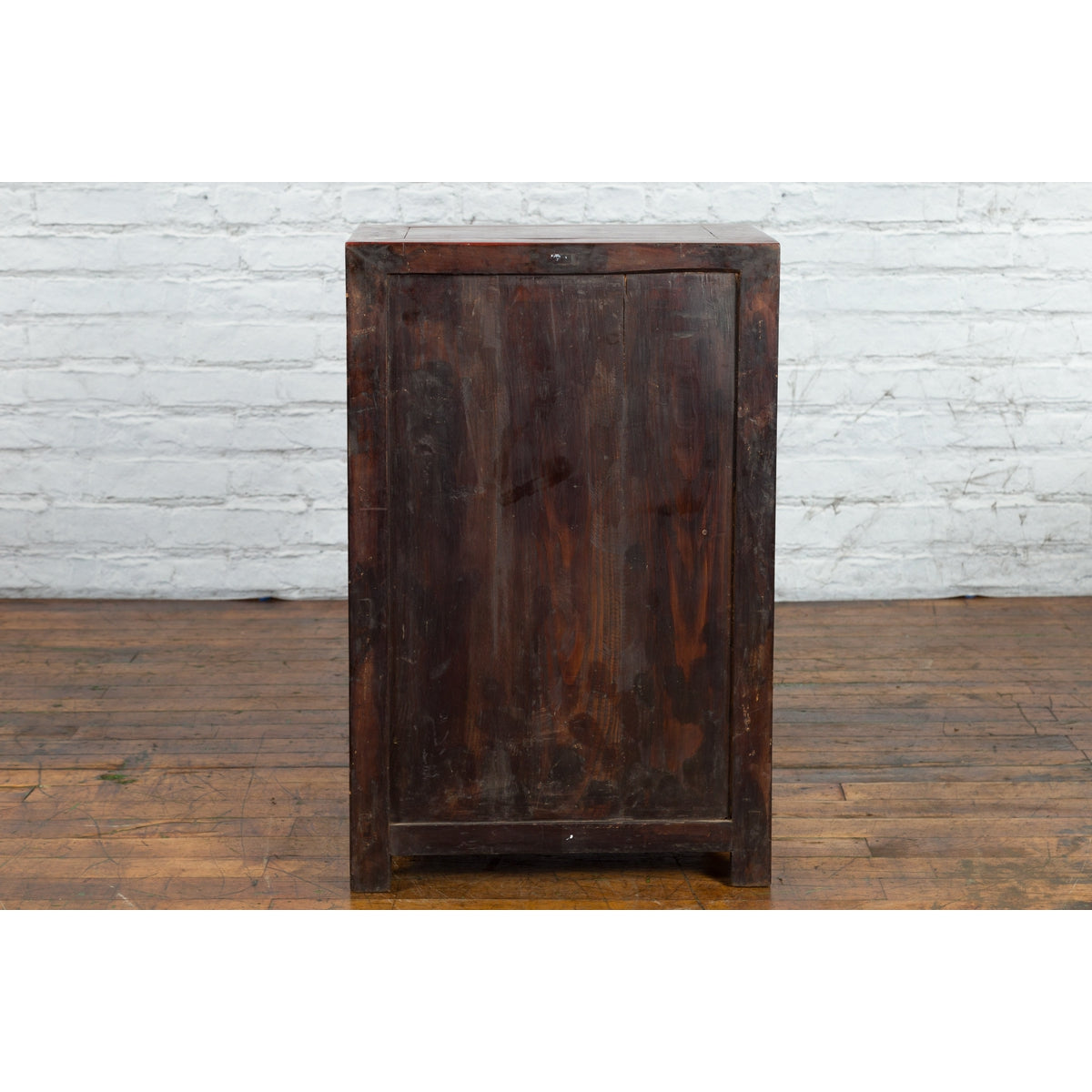 19th Century Qing Dynasty Red Lacquer Small Cabinet with Doors and Drawers-14. Asian & Chinese Furniture, Art, Antiques, Vintage Home Décor for sale at FEA Home