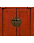 19th Century Qing Dynasty Red Lacquer Small Cabinet with Doors and Drawers-6. Asian & Chinese Furniture, Art, Antiques, Vintage Home Décor for sale at FEA Home