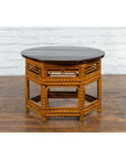 Chinese Qing Dynasty 19th Century Elm and Bamboo Coffee Table with Fretwork, SKU , image 4
