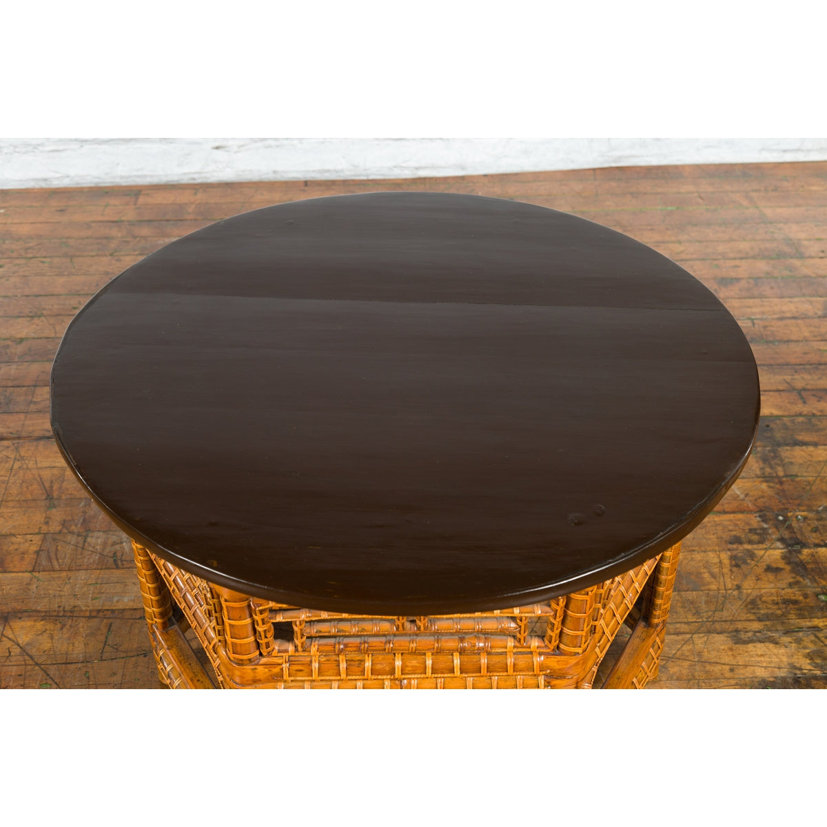Chinese Qing Dynasty 19th Century Elm and Bamboo Coffee Table with Fretwork-9. Asian & Chinese Furniture, Art, Antiques, Vintage Home Décor for sale at FEA Home