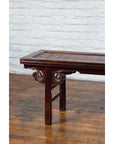 Chinese Qing Dynasty Elm and Bamboo Lounge Chair with Cloud Carved Spandrels-6. Asian & Chinese Furniture, Art, Antiques, Vintage Home Décor for sale at FEA Home