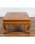 Vintage Thai Coffee Table with Waisted Top, Carved Apron and Cabriole Legs-6. Asian & Chinese Furniture, Art, Antiques, Vintage Home Décor for sale at FEA Home
