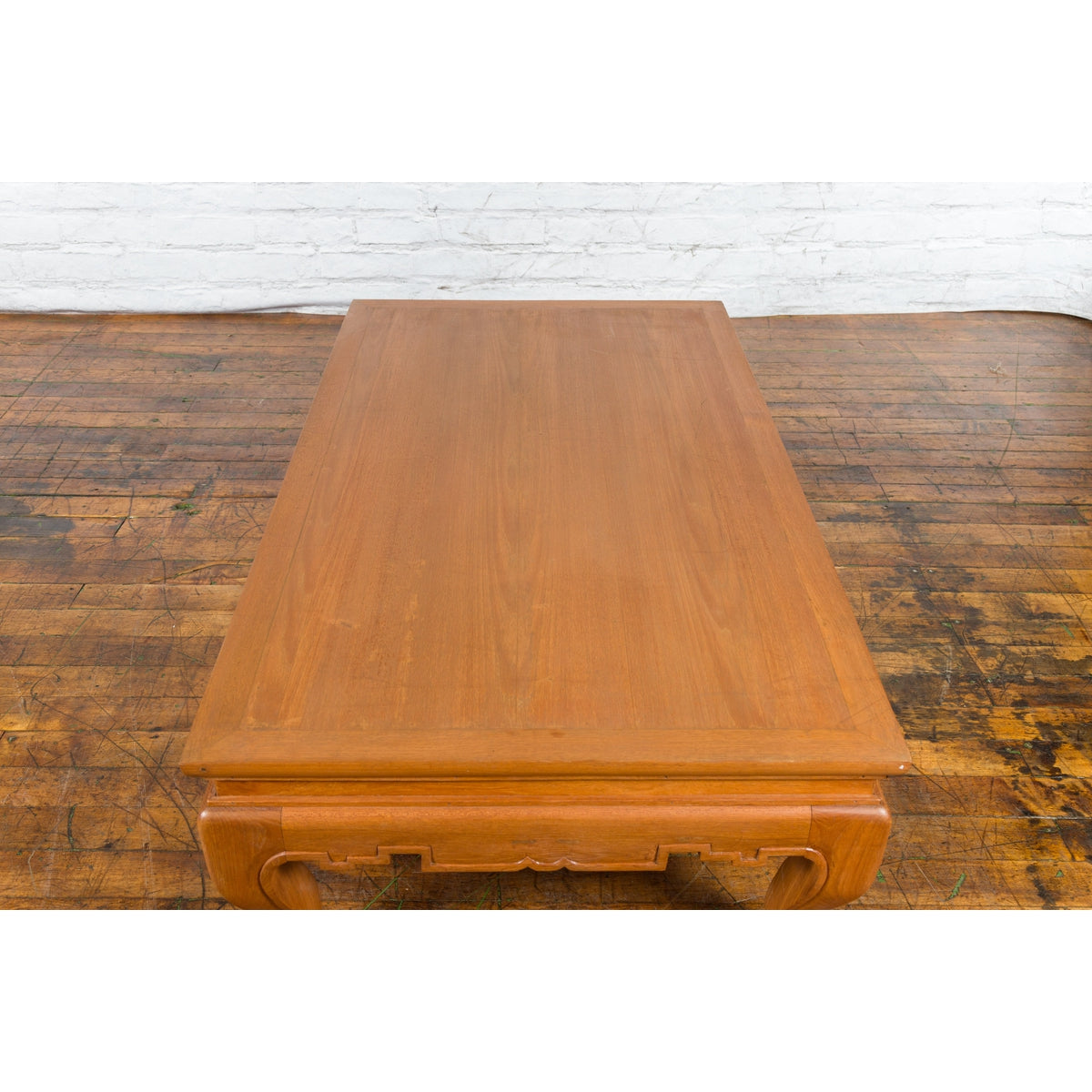 Vintage Thai Coffee Table with Waisted Top, Carved Apron and Cabriole Legs-12. Asian & Chinese Furniture, Art, Antiques, Vintage Home Décor for sale at FEA Home
