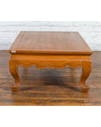 Vintage Thai Coffee Table with Waisted Top, Carved Apron and Cabriole Legs-14. Asian & Chinese Furniture, Art, Antiques, Vintage Home Décor for sale at FEA Home