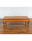 Vintage Thai Coffee Table with Waisted Top, Carved Apron and Cabriole Legs-3. Asian & Chinese Furniture, Art, Antiques, Vintage Home Décor for sale at FEA Home