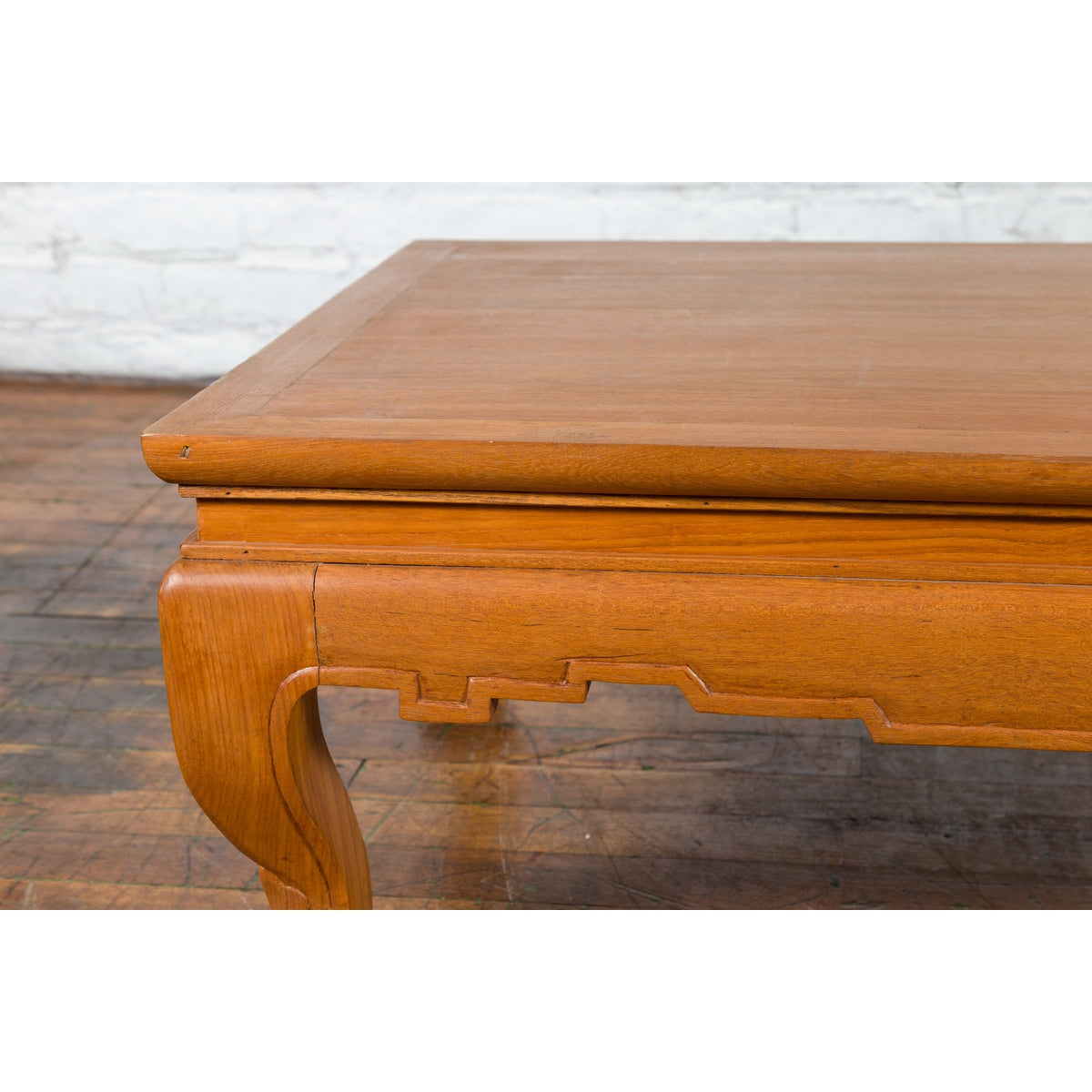 Vintage Thai Coffee Table with Waisted Top, Carved Apron and Cabriole Legs-8. Asian & Chinese Furniture, Art, Antiques, Vintage Home Décor for sale at FEA Home