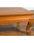 Vintage Thai Coffee Table with Waisted Top, Carved Apron and Cabriole Legs-9. Asian & Chinese Furniture, Art, Antiques, Vintage Home Décor for sale at FEA Home