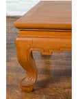 Vintage Thai Coffee Table with Waisted Top, Carved Apron and Cabriole Legs-10. Asian & Chinese Furniture, Art, Antiques, Vintage Home Décor for sale at FEA Home