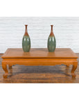 Vintage Thai Coffee Table with Waisted Top, Carved Apron and Cabriole Legs-4. Asian & Chinese Furniture, Art, Antiques, Vintage Home Décor for sale at FEA Home