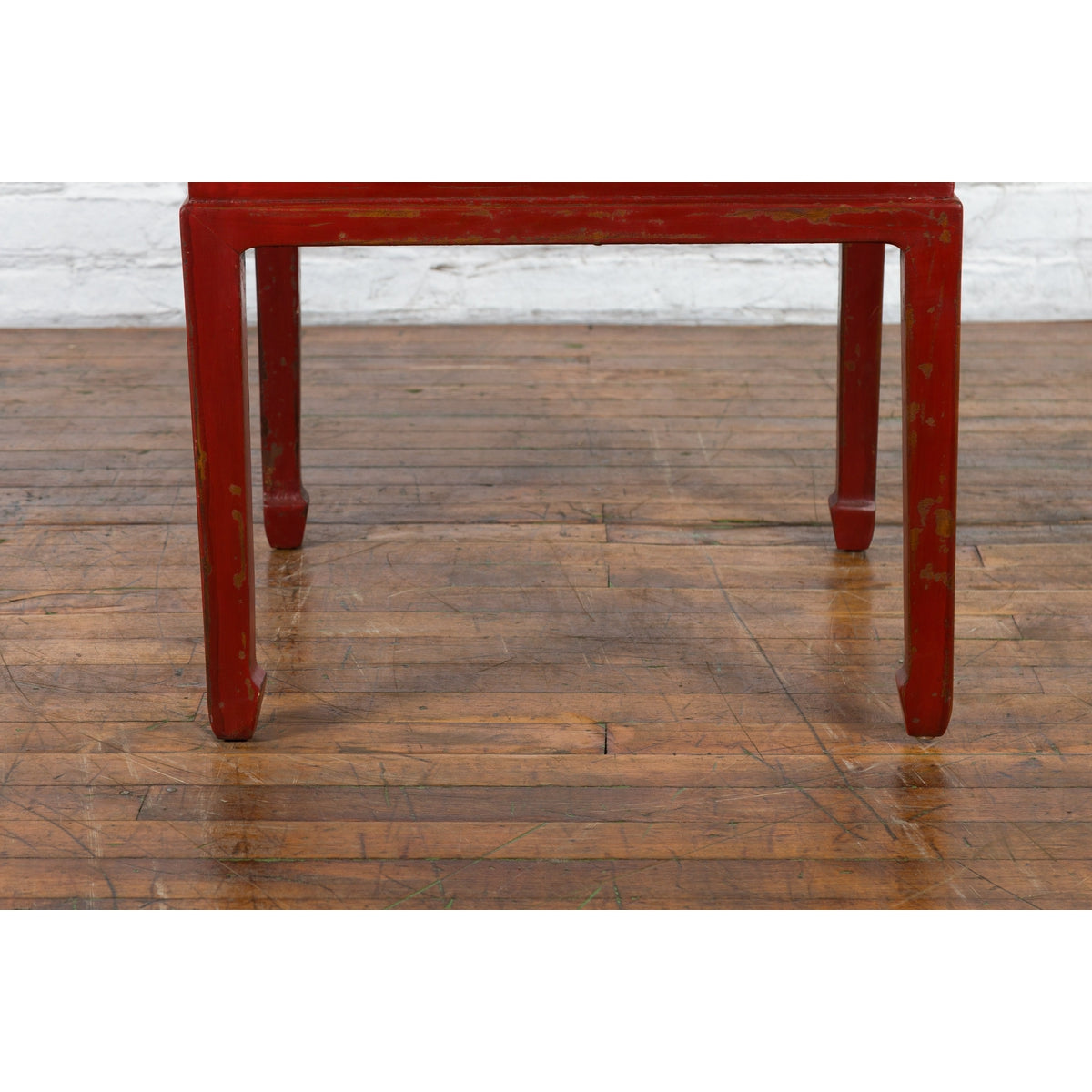 Chinese Qing Dynasty 19th Century Red Lacquer Side Table with Woven Rattan Top-15. Asian & Chinese Furniture, Art, Antiques, Vintage Home Décor for sale at FEA Home