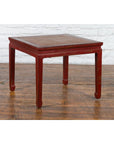 Chinese Qing Dynasty 19th Century Red Lacquer Side Table with Woven Rattan Top-4. Asian & Chinese Furniture, Art, Antiques, Vintage Home Décor for sale at FEA Home
