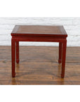 Chinese Qing Dynasty 19th Century Red Lacquer Side Table with Woven Rattan Top-16. Asian & Chinese Furniture, Art, Antiques, Vintage Home Décor for sale at FEA Home