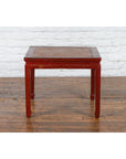 Chinese Qing Dynasty 19th Century Red Lacquer Side Table with Woven Rattan Top-17. Asian & Chinese Furniture, Art, Antiques, Vintage Home Décor for sale at FEA Home
