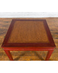Chinese Qing Dynasty 19th Century Red Lacquer Side Table with Woven Rattan Top-6. Asian & Chinese Furniture, Art, Antiques, Vintage Home Décor for sale at FEA Home