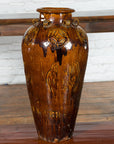 Chinese Qing Dynasty 19th Century Brown Glazed Jar with Loop Handles-2. Asian & Chinese Furniture, Art, Antiques, Vintage Home Décor for sale at FEA Home